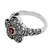 Garnet cocktail ring, 'Majestic Flower in Red' - Sterling Silver Garnet Floral Cocktail Ring from Indonesia (image 2d) thumbail