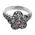 Amethyst cocktail ring, 'Majestic Flower in Purple' - Sterling Silver Amethyst Floral Cocktail Ring Indonesia (image 2a) thumbail