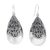Sterling silver dangle earrings, 'Leafy Bliss' - Sterling Silver Leaf Dangle Earrings from Indonesia (image 2a) thumbail