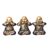 Bronze sculptures, 'Thoughtful Buddha' (set of 3) - Bronze Sculptures of Buddha (Set of 3) from Indonesia thumbail