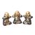 Bronze sculptures, 'Thoughtful Buddha' (set of 3) - Bronze Sculptures of Buddha (Set of 3) from Indonesia (image 2b) thumbail