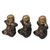 Bronze sculptures, 'Thoughtful Buddha' (set of 3) - Bronze Sculptures of Buddha (Set of 3) from Indonesia (image 2d) thumbail