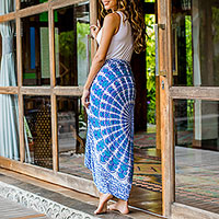 Rayon batik sarong Cerulean Sunshine Indonesia