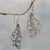 Sterling silver dangle earrings, 'New Leaves' - Sterling Silver Dangle Earrings Openwork Spiral Indonesia thumbail