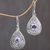 Amethyst dangle earrings, 'Purple Pebbles' - Sterling Silver Purple Amethyst Dangle Earrings thumbail