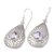 Amethyst dangle earrings, 'Purple Pebbles' - Sterling Silver Purple Amethyst Dangle Earrings (image 2b) thumbail