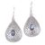 Labradorite dangle earrings, 'Rainbow Lake' - Labradorite and Sterling Silver Dangle Earrings (image 2a) thumbail