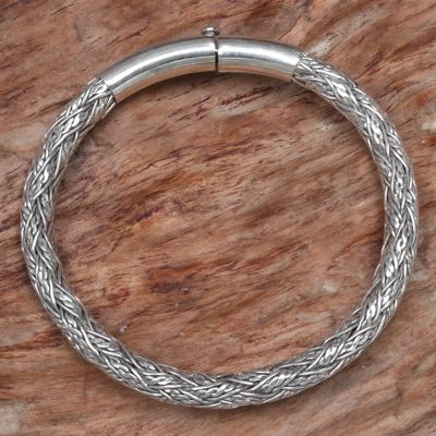 Sterling silver bangle bracelet, Stay Together