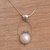 Cultured pearl pendant necklace, 'Snail Shell' - Cultured Pearl Pendant Necklace from Bali (image 2b) thumbail