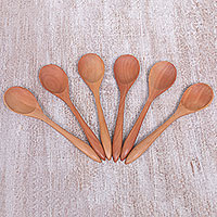 Wood spoons Evening Taste set of 6 Indonesia