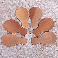 Wood spoons Goldfish set of 6 Indonesia