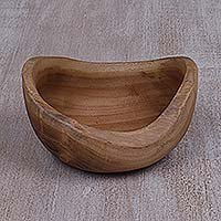 Teakwood serving bowl Turtle Shell Indonesia