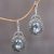 Blue topaz dangle earrings, 'Pale Blue Fables' - Blue Topaz and Sterling Silver Indonesian Dangle Earrings thumbail
