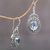 Blue topaz dangle earrings, 'Pale Blue Fables' - Blue Topaz and Sterling Silver Indonesian Dangle Earrings (image 2b) thumbail