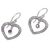 Amethyst heart dangle earrings, 'Steal My Heart' - Amethyst and Sterling Silver Dangle Earrings from Indonesia (image 2d) thumbail