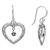 Amethyst heart dangle earrings, 'Steal My Heart' - Amethyst and Sterling Silver Dangle Earrings from Indonesia (image 2e) thumbail