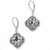 Amethyst dangle earrings, 'Swirling Purple' - Amethyst and Sterling Silver Dangle Earrings from Indonesia (image 2a) thumbail