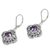 Amethyst dangle earrings, 'Swirling Purple' - Amethyst and Sterling Silver Dangle Earrings from Indonesia (image 2c) thumbail