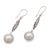 Cultured pearl dangle earrings, 'Moon's Bliss' - Bali Cultured Mabe Pearl and Sterling Silver Dangle Earrings (image 2c) thumbail