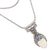 Multi-gemstone pendant necklace, 'Kuta Prince' - Blue Topaz Peridot Amethyst Bone Pendant Necklace Indonesia (image 2c) thumbail