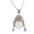 Citrine and blue topaz pendant necklace, 'Tarumanegara Princess' - Citrine Blue Topaz Bone Face Pendant Necklace Indonesia (image 2c) thumbail