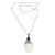 Onyx and amethyst pendant necklace, 'Sriwijaya Prince' - Onyx Amethyst Bone Face Pendant Necklace from Indonesia (image 2a) thumbail