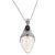 Onyx and amethyst pendant necklace, 'Sriwijaya Prince' - Onyx Amethyst Bone Face Pendant Necklace from Indonesia (image 2b) thumbail