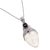 Onyx and amethyst pendant necklace, 'Sriwijaya Prince' - Onyx Amethyst Bone Face Pendant Necklace from Indonesia (image 2c) thumbail