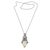 Amethyst pendant necklace, 'Singasari Knight' - Amethyst and Bone Face Pendant Necklace from Indonesia (image 2a) thumbail
