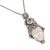 Amethyst pendant necklace, 'Singasari Knight' - Amethyst and Bone Face Pendant Necklace from Indonesia (image 2b) thumbail