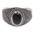 Onyx cuff bracelet, 'Tempted' - Artisan Crafted Sterling Silver and Onyx Cuff Bracelet (image 2a) thumbail
