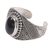 Onyx cuff bracelet, 'Tempted' - Artisan Crafted Sterling Silver and Onyx Cuff Bracelet (image 2f) thumbail