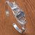 Labradorite cuff bracelet, 'Lost in Nature' - Hand Crafted Sterling Silver and Labradorite Cuff Bracelet thumbail