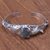 Labradorite cuff bracelet, 'Lost in Nature' - Hand Crafted Sterling Silver and Labradorite Cuff Bracelet (image 2b) thumbail
