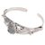 Labradorite cuff bracelet, 'Lost in Nature' - Hand Crafted Sterling Silver and Labradorite Cuff Bracelet (image 2e) thumbail