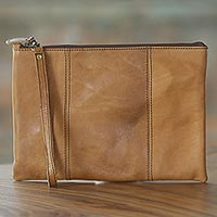 Leather wristlet Ginger Tranquility Indonesia