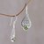 Peridot dangle earrings, 'Princess Tears in Green' - Balinese Hand Crafted Peridot and Sterling Silver Earrings (image 2b) thumbail