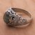 Labradorite cocktail ring, 'Mysterious Forest' - Handcrafted Sterling Silver and Labradorite Cocktail Ring (image 2b) thumbail
