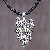 Peridot pendant necklace,
