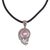 Cultured mabe pearl pendant necklace, 'Butterfly Dew in Pink' - Dyed Pink Cultured Pearl Pendant Necklace with Leather Cord (image 2c) thumbail