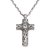 Blue topaz cross necklace, 'Amazing Believer' - Hand-Crafted Sterling Silver and Blue Topaz Cross Necklace (image 2a) thumbail