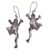 Sterling silver dangle earrings, 'Agile Frogs' - Sterling Silver Frog Shaped Dangle Earrings from Indonesia (image 2a) thumbail
