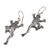 Sterling silver dangle earrings, 'Agile Frogs' - Sterling Silver Frog Shaped Dangle Earrings from Indonesia (image 2c) thumbail