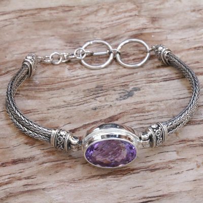 Amethyst pendant bracelet, Eye of Amlapura