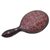 Wood batik hand mirror, 'Exotic Beauty' - Handheld Batik Wood Mirror with Coffee Motif from Java (image 2d) thumbail