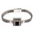 Onyx pendant bracelet, 'Beautiful Admiration' - Sterling Silver and Onyx Pendant Bracelet from Indonesia (image 2a) thumbail