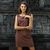 Cotton dress, 'Chocolate Ocean' - Chocolate 100% Cotton Sleeveless Short Dress from Indonesia thumbail