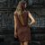 Cotton dress, 'Chocolate Ocean' - Chocolate 100% Cotton Sleeveless Short Dress from Indonesia (image 2b) thumbail