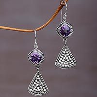 Amethyst dangle earrings,