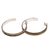 Gold accented sterling silver half-hoop earrings, 'Edge of Sunrise' - Gold Accent Sterling Silver Half-Hoop Earrings Indonesia (image 2d) thumbail